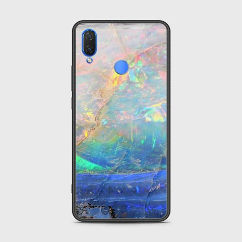 Huawei Y7 (2019) Cover - Colorful Marble Series - HQ Ultra Shine Premium Infinity Glass Soft Silicon Borders Case