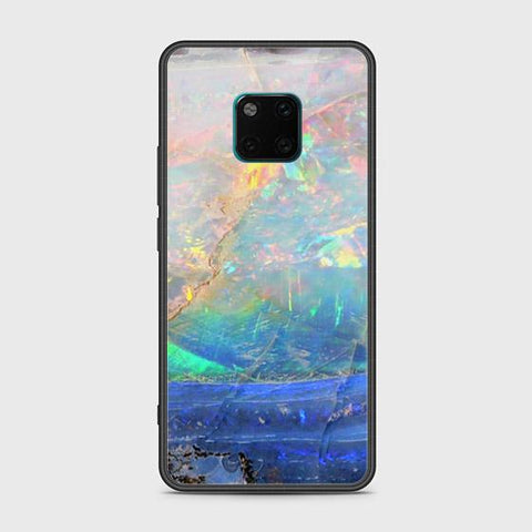 Huawei Mate 20 Pro Cover - Colorful Marble Series - HQ Ultra Shine Premium Infinity Glass Soft Silicon Borders Case