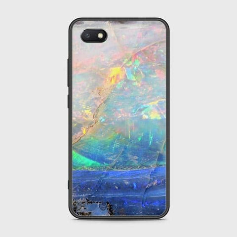 Y5 2018 Cover - Colorful Marble Series - HQ Ultra Shine Premium Infinity Glass Soft Silicon Borders Case