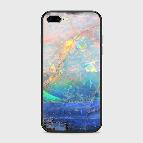 iPhone 7 Plus Cover - Colorful Marble Series - HQ Ultra Shine Premium Infinity Glass Soft Silicon Borders Case