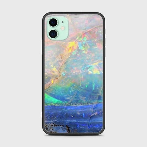 iPhone 11 Cover - Colorful Marble Series - HQ Ultra Shine Premium Infinity Glass Soft Silicon Borders Case