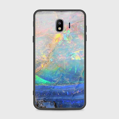 Samsung Galaxy J4 2018 Cover - Colorful Marble Series - HQ Ultra Shine Premium Infinity Glass Soft Silicon Borders Case