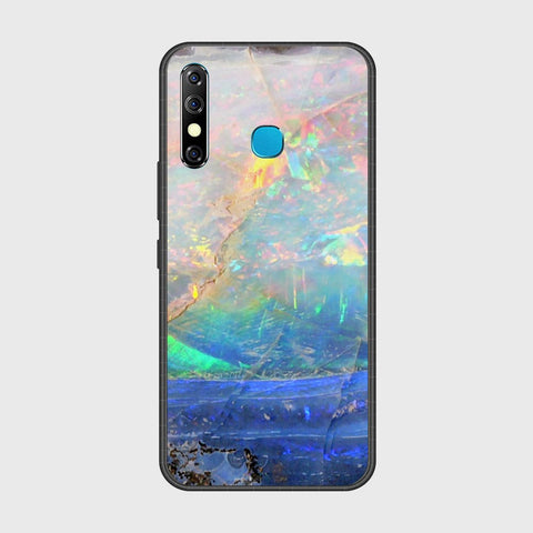 Infinix Hot 8Cover- Colorful Marble Series - HQ Ultra Shine Premium Infinity Glass Soft Silicon Borders Case