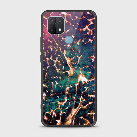 Oppo A15s Cover- Colorful Marble Series - HQ Ultra Shine Premium Infinity Glass Soft Silicon Borders Case