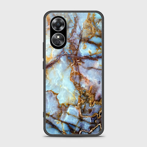 Oppo A17k Cover- Colorful Marble Series - HQ Ultra Shine Premium Infinity Glass Soft Silicon Borders Case