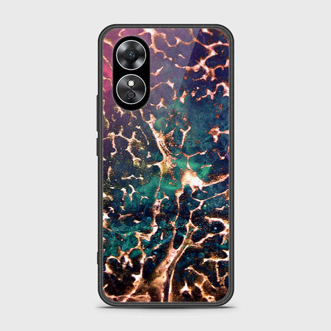 Oppo A17k Cover- Colorful Marble Series - HQ Ultra Shine Premium Infinity Glass Soft Silicon Borders Case