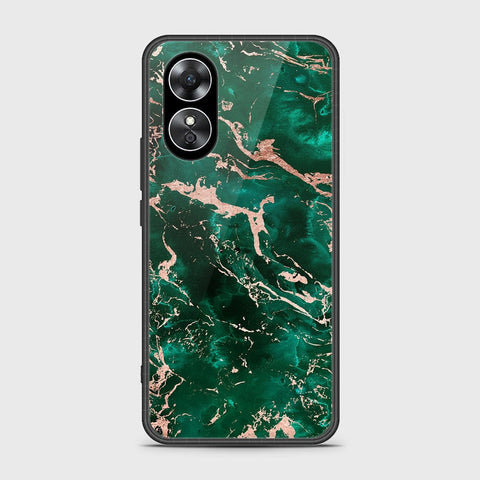 Oppo A17k Cover- Colorful Marble Series - HQ Ultra Shine Premium Infinity Glass Soft Silicon Borders Case