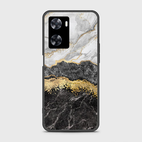 Oppo A77s Cover- Colorful Marble Series - HQ Ultra Shine Premium Infinity Glass Soft Silicon Borders Case