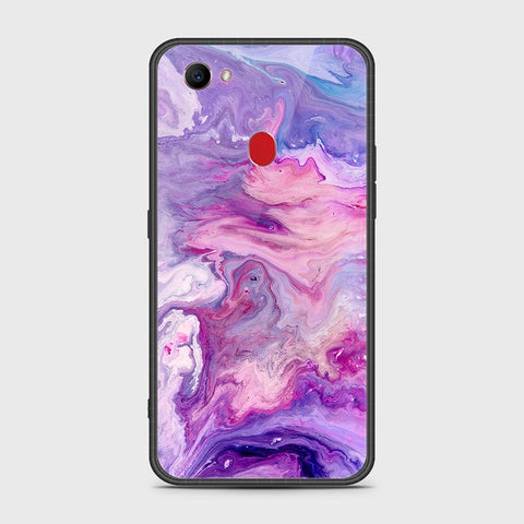 Oppo F7 Cover- Colorful Marble Series - HQ Ultra Shine Premium Infinity Glass Soft Silicon Borders Case