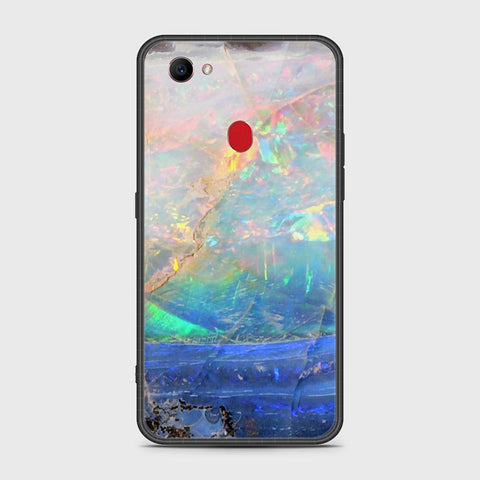 Oppo F7 Cover- Colorful Marble Series - HQ Ultra Shine Premium Infinity Glass Soft Silicon Borders Case