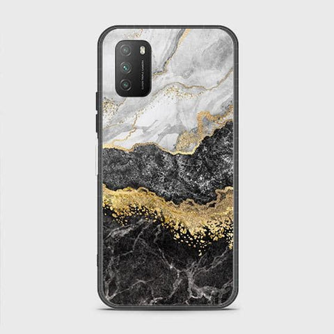 Xiaomi Redmi 9T Cover - Colorful Marble Series - HQ Ultra Shine Premium Infinity Glass Soft Silicon Borders Case