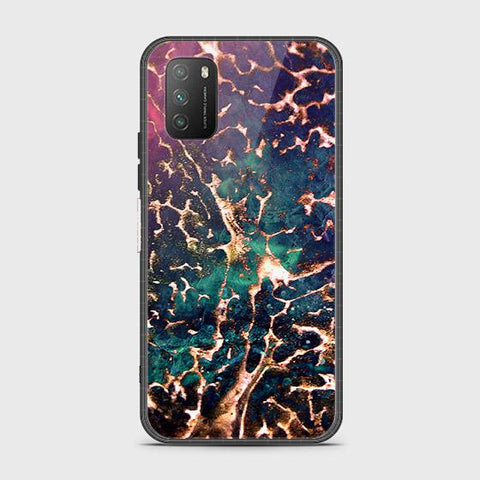 Xiaomi Redmi 9T Cover - Colorful Marble Series - HQ Ultra Shine Premium Infinity Glass Soft Silicon Borders Case