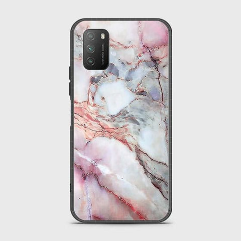 Xiaomi Redmi 9T Cover - Colorful Marble Series - HQ Ultra Shine Premium Infinity Glass Soft Silicon Borders Case