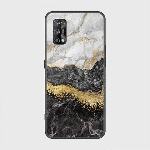 Realme 7 Pro Cover - Colorful Marble Series - HQ Ultra Shine Premium Infinity Glass Soft Silicon Borders Case