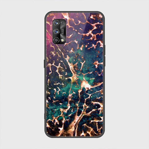 Realme 7 Pro Cover - Colorful Marble Series - HQ Ultra Shine Premium Infinity Glass Soft Silicon Borders Case