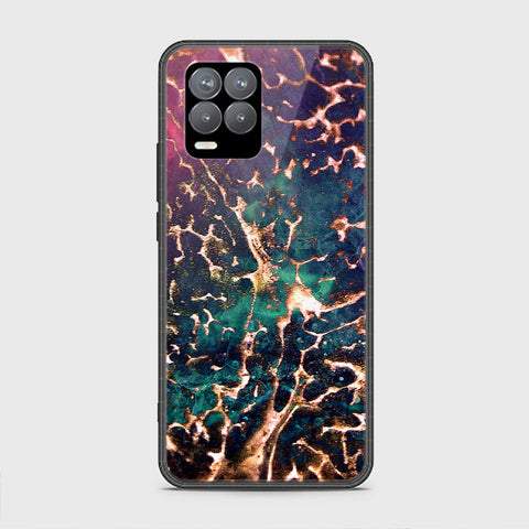 Realme 8 Cover - Colorful Marble Series - HQ Ultra Shine Premium Infinity Glass Soft Silicon Borders Case