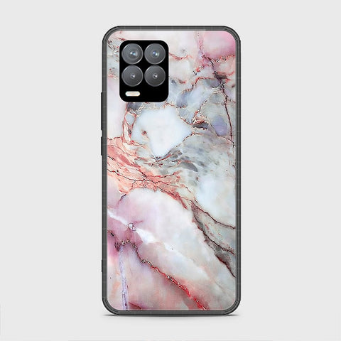 Realme 8 Cover - Colorful Marble Series - HQ Ultra Shine Premium Infinity Glass Soft Silicon Borders Case