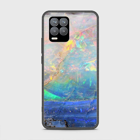 Realme 8 Cover - Colorful Marble Series - HQ Ultra Shine Premium Infinity Glass Soft Silicon Borders Case