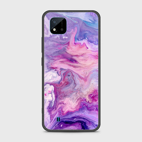 Realme C20A Cover- Colorful Marble Series - HQ Ultra Shine Premium Infinity Glass Soft Silicon Borders Case