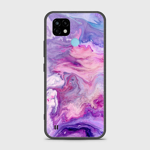 Realme C21 Cover- Colorful Marble Series - HQ Ultra Shine Premium Infinity Glass Soft Silicon Borders Case