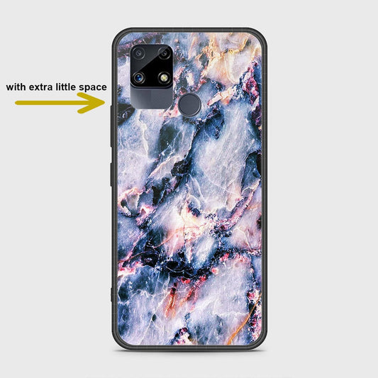 Realme C12 Cover- Colorful Marble Series - HQ Ultra Shine Premium Infinity Glass Soft Silicon Borders Case