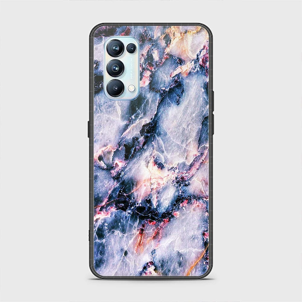 Oppo Reno 5 Pro 5G Cover - Colorful Marble Series - HQ Ultra Shine Premium Infinity Glass Soft Silicon Borders Case