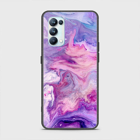 Oppo Reno 5 Pro 5G Cover - Colorful Marble Series - HQ Ultra Shine Premium Infinity Glass Soft Silicon Borders Case