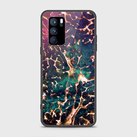 Oppo Reno 6 Pro 5G Cover - Colorful Marble Series - HQ Ultra Shine Premium Infinity Glass Soft Silicon Borders Case