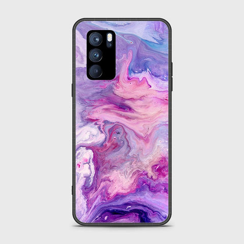 Oppo Reno 6 Pro 5G Cover - Colorful Marble Series - HQ Ultra Shine Premium Infinity Glass Soft Silicon Borders Case