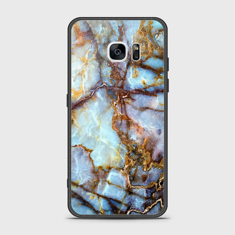 Samsung Galaxy S7 Edge Cover- Colorful Marble Series - HQ Ultra Shine Premium Infinity Glass Soft Silicon Borders Case