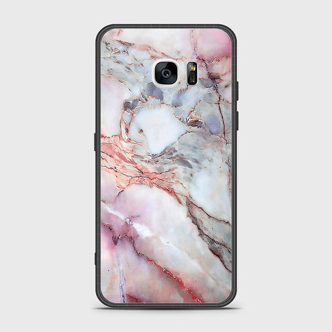 Samsung Galaxy S7 Edge Cover- Colorful Marble Series - HQ Ultra Shine Premium Infinity Glass Soft Silicon Borders Case