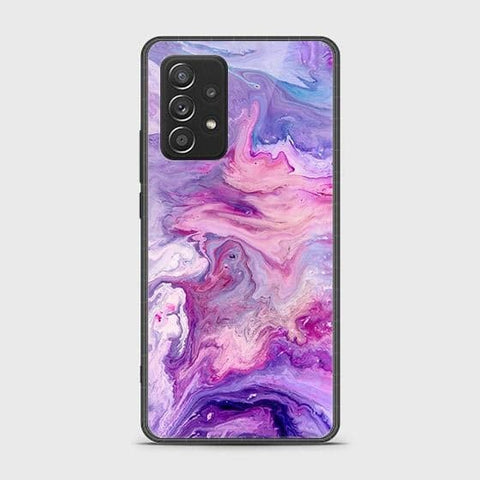 Samsung Galaxy A52 Cover - Colorful Marble Series - HQ Ultra Shine Premium Infinity Glass Soft Silicon Borders Case