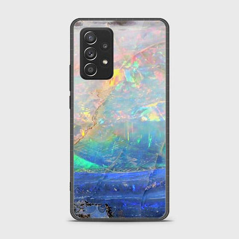 Samsung Galaxy A52 Cover - Colorful Marble Series - HQ Ultra Shine Premium Infinity Glass Soft Silicon Borders Case