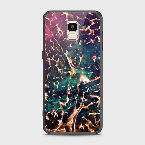 Samsung Galaxy J6 2018 Cover - Colorful Marble Series - HQ Ultra Shine Premium Infinity Glass Soft Silicon Borders Case