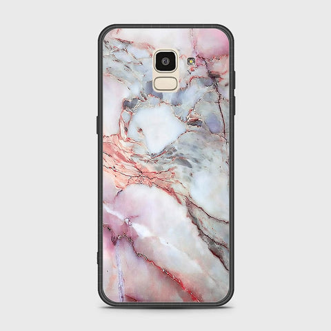 Samsung Galaxy J6 2018 Cover - Colorful Marble Series - HQ Ultra Shine Premium Infinity Glass Soft Silicon Borders Case