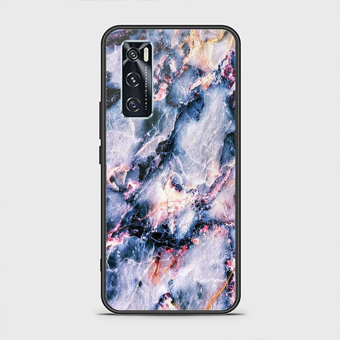 Vivo V20 SE Cover - Colorful Marble Series - HQ Ultra Shine Premium Infinity Glass Soft Silicon Borders Case