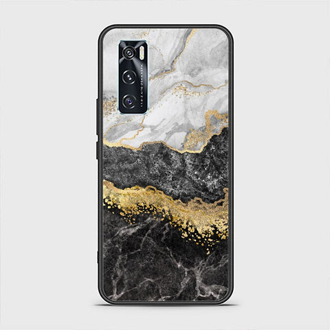 Vivo V20 SE Cover - Colorful Marble Series - HQ Ultra Shine Premium Infinity Glass Soft Silicon Borders Case