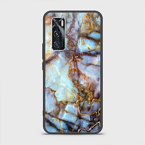 Vivo V20 SE Cover - Colorful Marble Series - HQ Ultra Shine Premium Infinity Glass Soft Silicon Borders Case