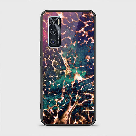 Vivo V20 SE Cover - Colorful Marble Series - HQ Ultra Shine Premium Infinity Glass Soft Silicon Borders Case