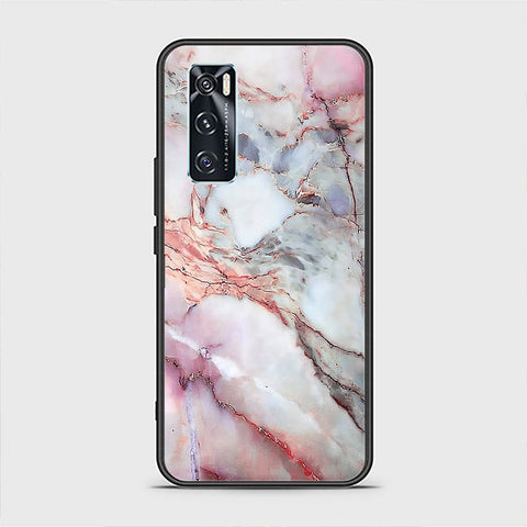 Vivo V20 SE Cover - Colorful Marble Series - HQ Ultra Shine Premium Infinity Glass Soft Silicon Borders Case