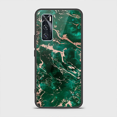 Vivo V20 SE Cover - Colorful Marble Series - HQ Ultra Shine Premium Infinity Glass Soft Silicon Borders Case