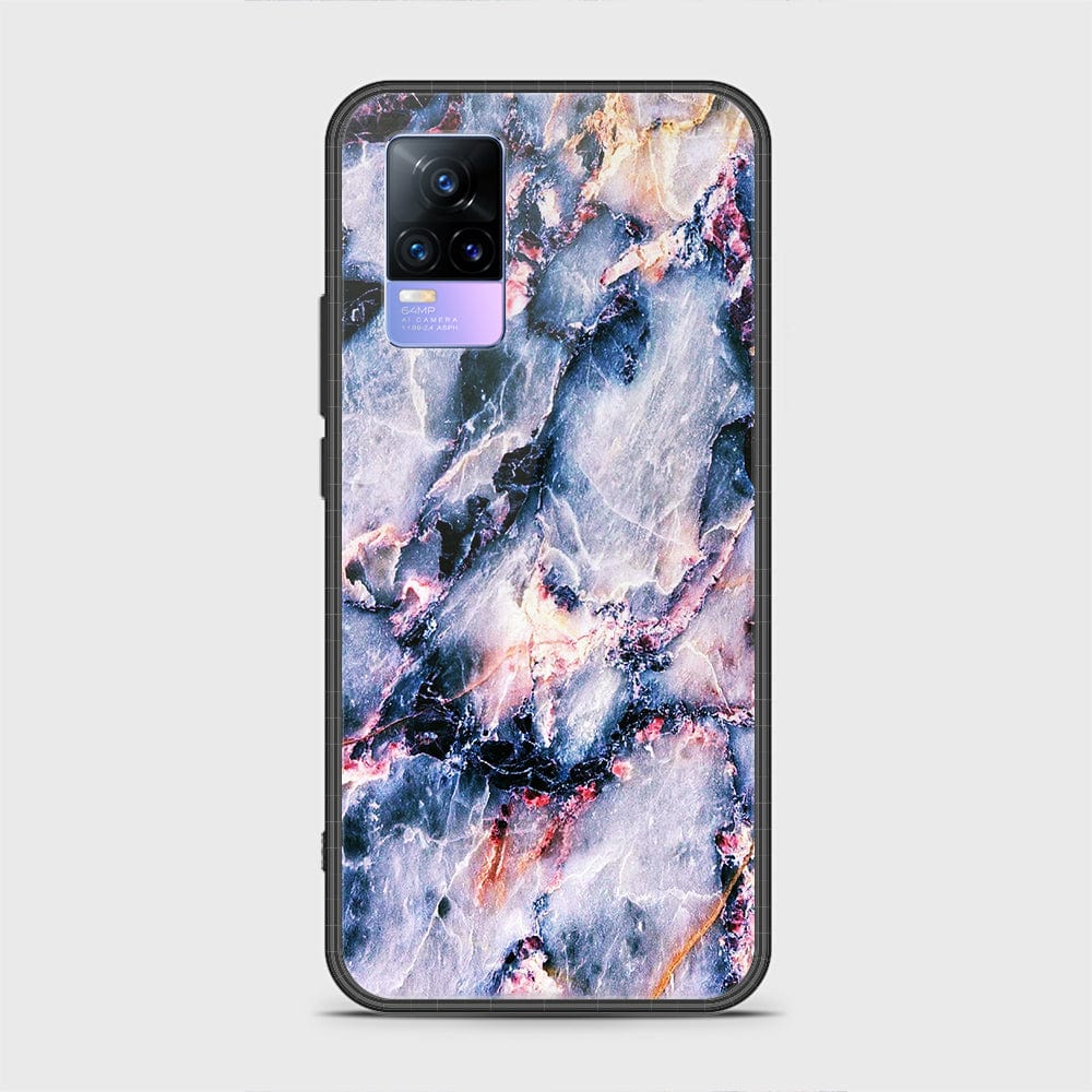 Vivo V21e Cover - Colorful Marble Series - HQ Ultra Shine Premium Infinity Glass Soft Silicon Borders Case