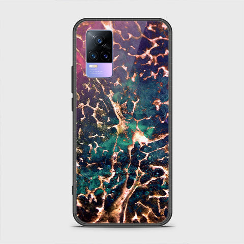 Vivo V21e Cover - Colorful Marble Series - HQ Ultra Shine Premium Infinity Glass Soft Silicon Borders Case