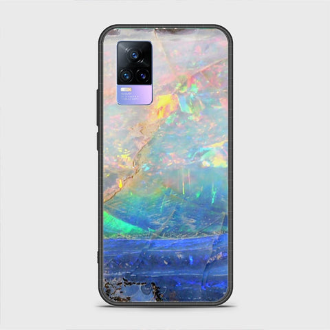 Vivo V21e Cover - Colorful Marble Series - HQ Ultra Shine Premium Infinity Glass Soft Silicon Borders Case