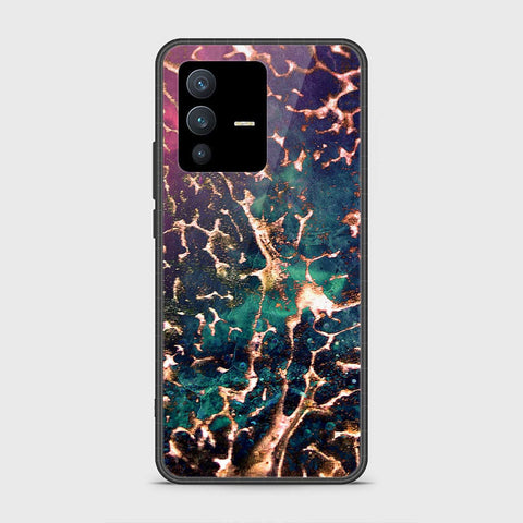 Vivo S12 Cover - Colorful Marble Series - HQ Ultra Shine Premium Infinity Glass Soft Silicon Borders Case