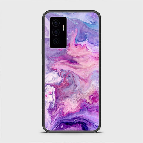 Vivo V23e Cover- Colorful Marble Series - HQ Ultra Shine Premium Infinity Glass Soft Silicon Borders Case