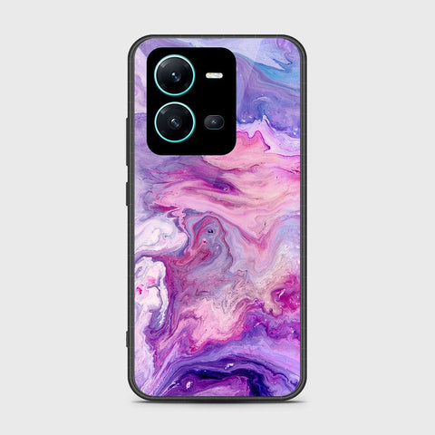 Vivo V25e Cover- Colorful Marble Series - HQ Ultra Shine Premium Infinity Glass Soft Silicon Borders Case