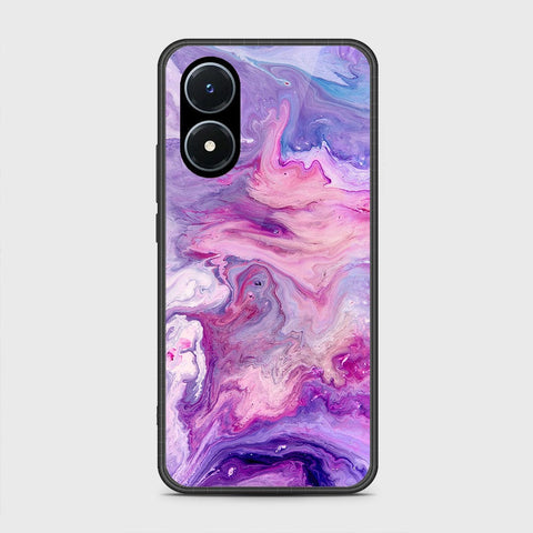 Vivo Y02s Cover- Colorful Marble Series - HQ Ultra Shine Premium Infinity Glass Soft Silicon Borders Case