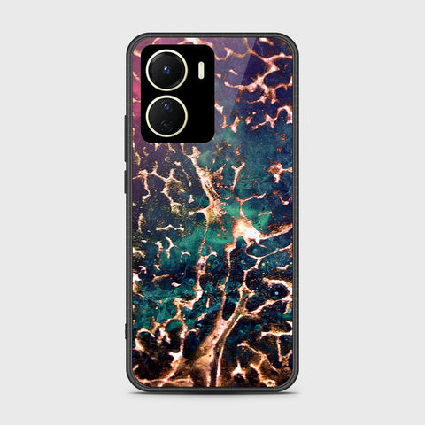 Vivo Y16 Cover- Colorful Marble Series - HQ Ultra Shine Premium Infinity Glass Soft Silicon Borders Case