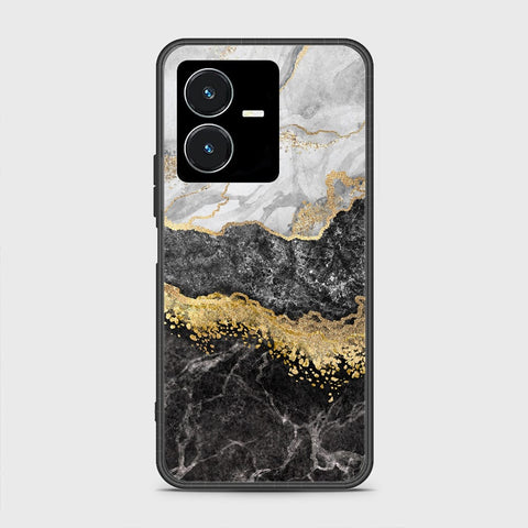 Vivo Y22s Cover- Colorful Marble Series - HQ Ultra Shine Premium Infinity Glass Soft Silicon Borders Case